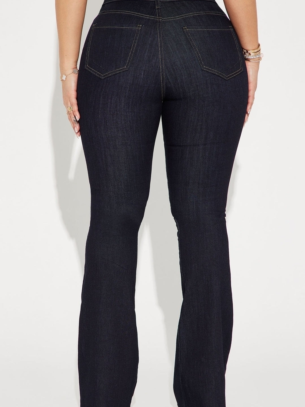 High-Rise Dark Blue Bootcut Women’s Jeans